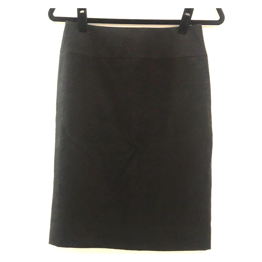 Black wool pencil skirt